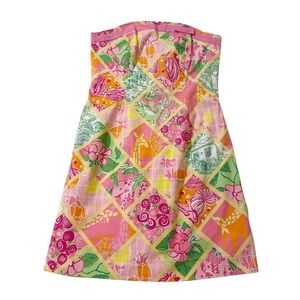 Lilly Pulitzer Strapless Worth Patch Dress